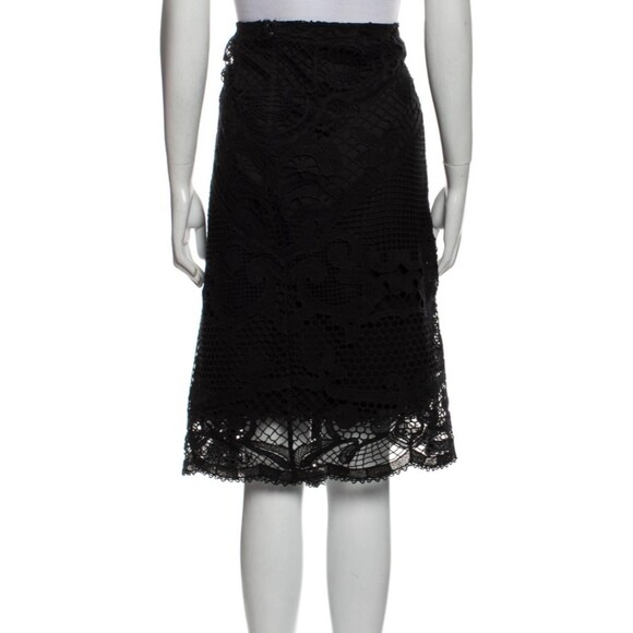 Kobi Halperin NWT Black Floral Crochet Lace Layered Straight Skirt, Size S (4-6) - Picture 2 of 9